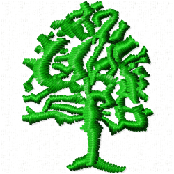 Flowers And Tree Embroidery Design 4